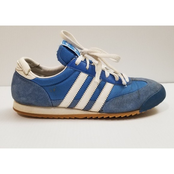 adidas Shoes - COOL Vintage Adidas Blue White Dragon Running Shoes Sneakers 3 Streifen Size 7